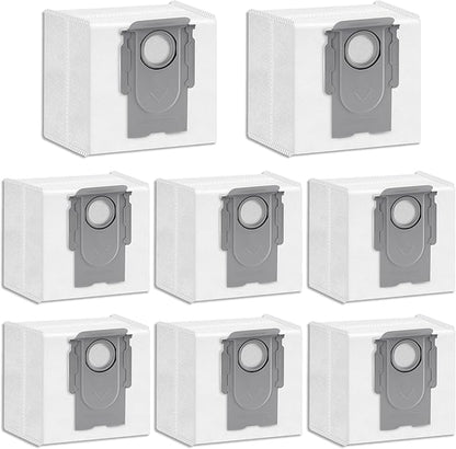 8 Pack Dust Bags Compatible With Roborock Q5 Q5+ Q7 Q7+ Q7 Max Q7 Max+ S7 Max Ultra S7 MaxV Ultra S8+ S8 Pro Robot Vacuum Bags Disposable Bag Accessory