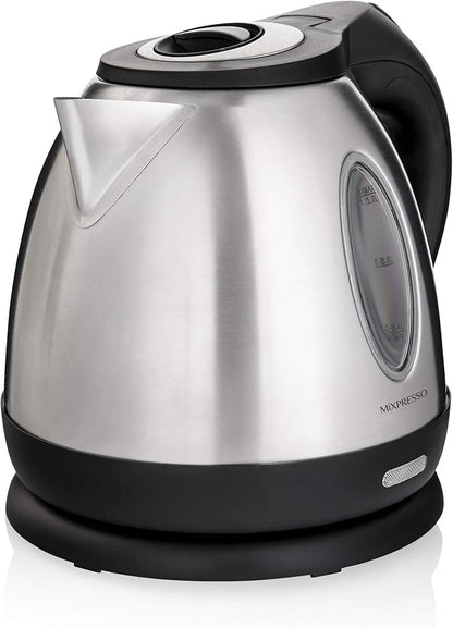 Mixpresso 1.2L Stainless Steel Small Electric Kettle, Cordless 1500w Fast Boiling Pot, Portable Hot Water Electric Tea Kettle With Boil Dry Protection & Auto Shut-Off