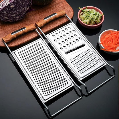 2 Pack Cheese Grater,Stainless Steel Zester Set of 2, Kitchen Flat Handheld Grater For Cheese, Chocolate, Spices, And Potato, Zucchini, Carrot, Apple (B style color)