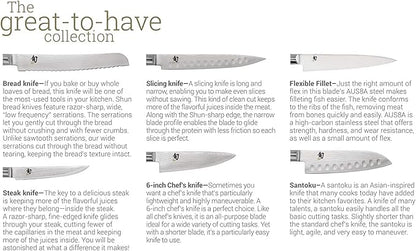 Shun Bamboo Steak Knife Block, 6 Slot Sidecar Steak Knife Holder, Made from Genuine Bamboo, Kitchen Storage for Professional and Home Chefs