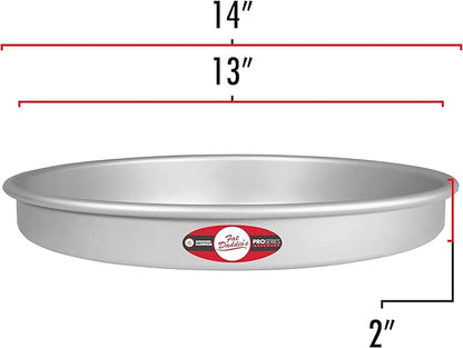 Fat Daddio's Round Cake Pan, 13 x 2 Inch, Silver