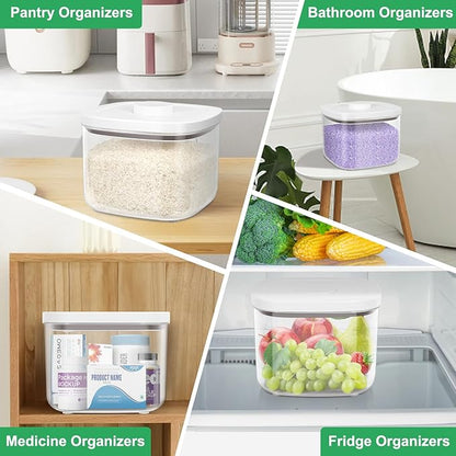 TBMax Flour Storage Container -10 Lbs / 5.28 Qt Rice Container with Pop Up Lid & Measuring Scoop for Flour, Cereal, Dry Food Storage and Kitchen Pantry Organization
