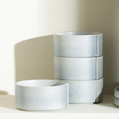 Stone Lain Bao 12-Piece Dinnerware Set Stoneware, Blue-Grey
