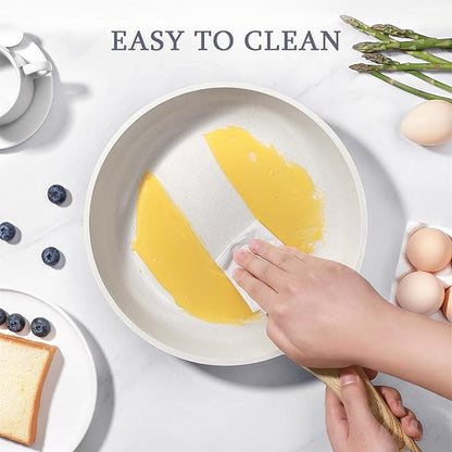 GiPP Ceramic Nonstick Frying Pan - 10 Inch Healthy Non-Toxic Non Stick Skillet Omelette Pans, Induction Compatible Chef Pan, PFAS & PFOA-Free, Dishwasher Safe, Stay Cool Handles Visit the Store