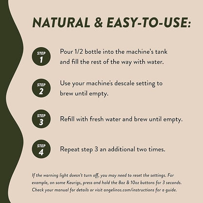 Effective Keurig Descaling Solution (2 Uses) – Universal Coffee Machine Descaler for Keurig, Nespresso, Breville, Delonghi