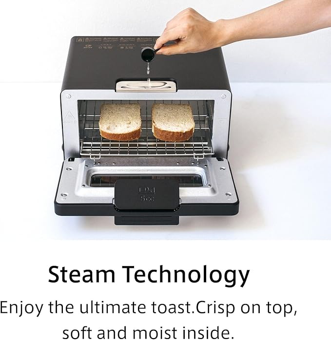 BALMUDA The Toaster | Steam Oven Toaster | 5 Cooking Modes: Sandwich Bread, Artisan Bread, Pizza & Pastry, Oven | Precise Heat Control | Steam Technology | Baking Pan | US Version | White