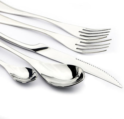 20-Piece 18/10 Stainless Steel Serrated Steak Knife Flatware Set, Service for 4