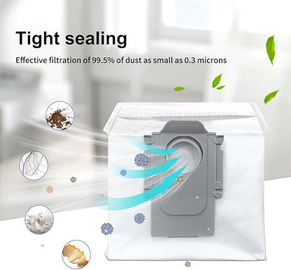 23 PCS Accessories Kit Compatible with Roborock S8 Pro Ultra Robot Vacuum Cleaner,6 Side Brushes,4 HEPA Filters,4 Dust Bags,1 Cleaning Brush,2 Main Brushes,4 Mop Pads,2 Tools