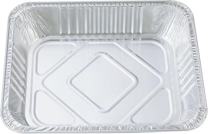 Aluminum Pans 9x13 Disposable Foil Pans (20 Pack) Half Size Deep Steam Table Pans Heavy Duty Extra Thick for Baking, Cooking, Roasting, Heating, Serving & Lining Steam-Table Trays