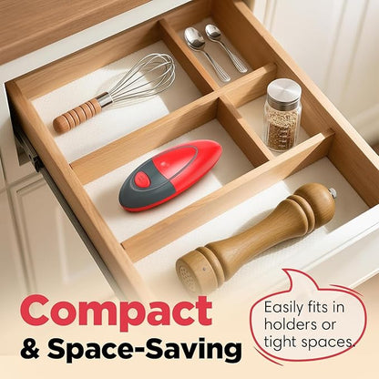 Easy Electric Can Opener One Touch Fits All Can Sizes with Safety Smooth Edge for Kitchen, Hands Free Can Opener electric with Battery Operation for Seniors, Arthritis and Chef