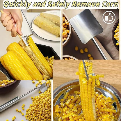 Corn Peeler 2025 Upgrade Stainless Steel Corn Stripper for Kitchen Corn Peeling Tool Corn Cob Thresher Easy Clean Corn Separator Quick Peel Corn Gadgets Gift