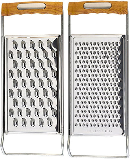 2 Pack Cheese Grater,Stainless Steel Zester Set of 2, Kitchen Flat Handheld Grater For Cheese, Chocolate, Spices, And Potato, Zucchini, Carrot, Apple (A style color)