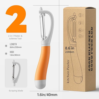 Li&Zhao Vegetable Peelers - Potato Peelers Fruit Peeler Veggie Peeler Carrot Peeler Apple Peeler Garlic Peeler kitchen tools Corn Peeler (2 Blades)