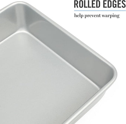 Martha Stewart Gallen 13 x 9 Inch Rectangular Nonstick Carbon Steel Cake/Baking Pan- Silver