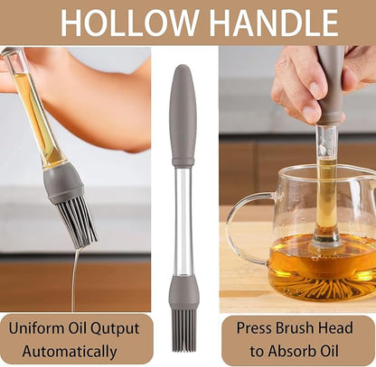 4-Pack Heat-Resistant Silicone Basting Brushes for Cooking - Ideal for Spreading Oil,Sauces,Butter,Perfect for BBQ,Baking,Grilling and Outdoor Use