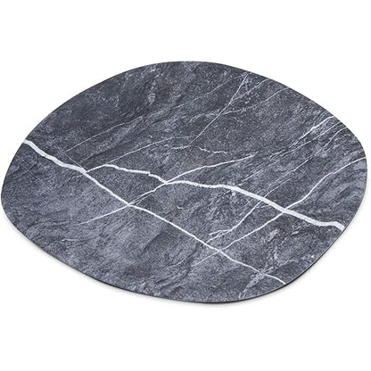 Carlisle FoodService Products Ridge Resuable Plastic Platter Oblong Platter for Home and Restaurant, Melamine, 13 Inches, Soapstone, (Pack of 6)