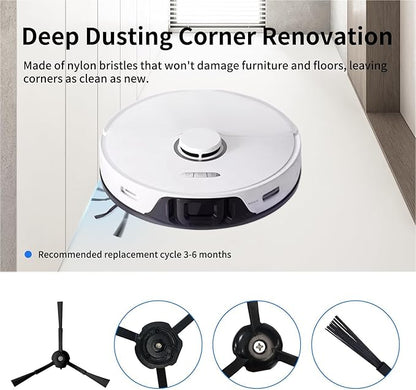 23 PCS Accessories Kit Compatible with Roborock S8 Pro Ultra Robot Vacuum Cleaner,6 Side Brushes,4 HEPA Filters,4 Dust Bags,1 Cleaning Brush,2 Main Brushes,4 Mop Pads,2 Tools