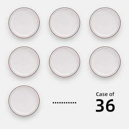 Stoneware Narrow Rim Commercial Grade Dinnerware (Brown Speckle, Plate 7.25")