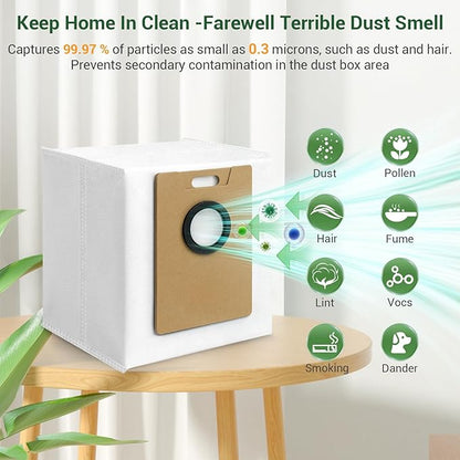 14 Pack RV20 Max Plus Dust Bags Compatible with Tapo RV30 Max Plus RV20 Max Plus Robot Vacuum Bags 3L Large Capacity Heavy Duty Bags for Home Vacuum