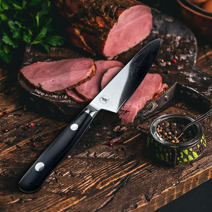 Damascus Chef Knife 8" - VG10 Super HC Steel, 67 Layers, Military G10 Handle, Ergonomic Design for Precision Cuts