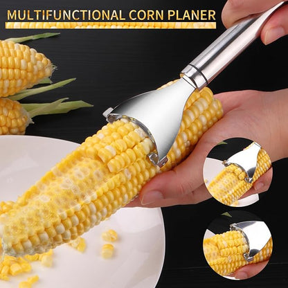 Magic Corn Peelers, Corn Stripper Corn Cob Stripper Tool,Corn Cob Peeler,Stainless Steel Corn Thresher With Ergonomic Handle For Kitchen Gadget (2pcs)