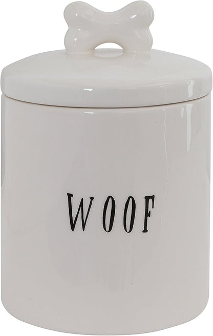 Creative Co-Op Woof Jar with Bone Handle on Lid