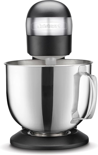 Cuisinart Stand Mixer, 12 Speed, 5.5 Quart Stainless Steel Bowl, Chef’s Whisk, Mixing Paddle, Dough Hook, Splash Guard w/ Pour Spout, Poppy Seed, SM-50PSNAS