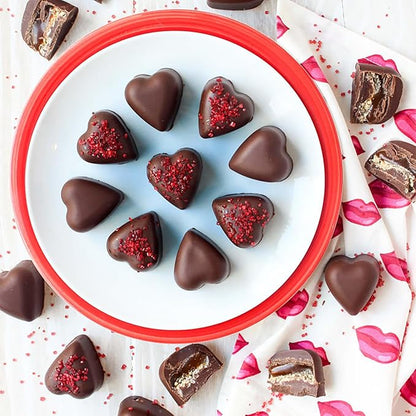 Heart Chocolate Molds Valentine's Candy Molds 3 pcs Silicone Heart Mold for Resin Jelly Ice Cube Cupcake Cake Topper Decoration