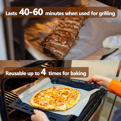 200PCS Thickened Precut Parchment Paper Sheets, 12×16 In Heavy Duty Non-Toxic & Unbleached Parchment Baking Paper for Baking, Grilling, Non-Stick & Comes in Convenient Packaging, Brown