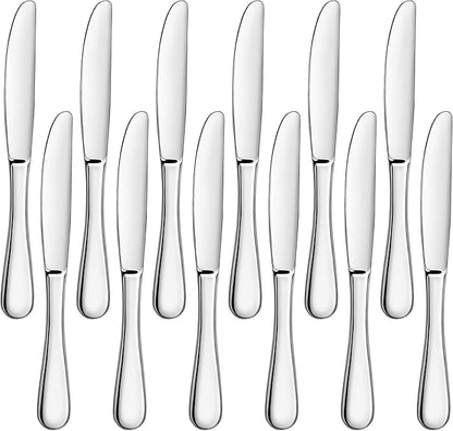 Artaste Rain 18/10 Stainless Steel (Silver (Set of 12), Dinner Knife (9.15-Inch))