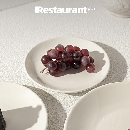 Stoneware Coupe Commercial Grade Dinnerware, Ivory(America White) Plate 6.5", Case of 36