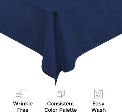 Gee Di Moda Rectangle Tablecloth - 60 x 126 Inch Chocolate Table Cloth for 8 Foot Rectangle Table - Heavy Duty Washable Fabric - for 8 Ft Buffet Table, Holiday Party, Dinner, Wedding & Baby Shower