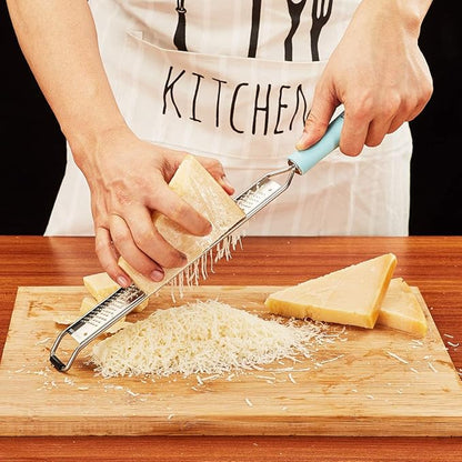 Zester Grater- Parmesan Cheese, Lemon, Citrus, Chocolate, Ginger, Garlic, Nutmeg, Hand Held Grater, Stainless Steel Cheese Grater, Multi-purpose Kitchen Food Grater, Dishwasher Safe