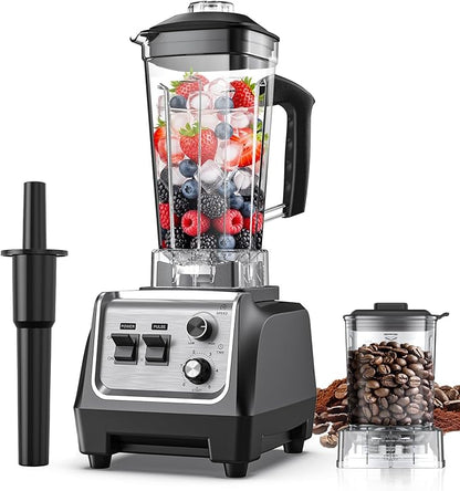 1800W Smoothie Blender and Grinder Combo 70OZ Large Capacity Countertop Blenders for Kitchen High Speed Blender for Smoothies Ice Crushing Frozen Drinks Puree
