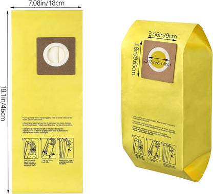 AH10243 Disposable Vacuum Bag for Hoover Commercial CU2 Vacuum Cleaner CH54013 CH54015 CH54113 CH54115 Upright Bags for HushTone Replacement, Yellow (10 Pack)