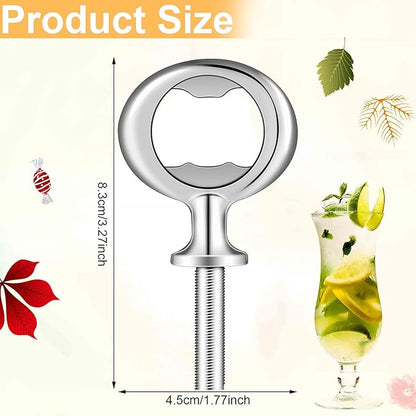 Metal Bottle Opener Kit Blank Bottle Opener Stainless Steel Open Inserts Hardware for Wedding Wine Party DIY Project Craft Wood Turning(Silver,7 Pieces)
