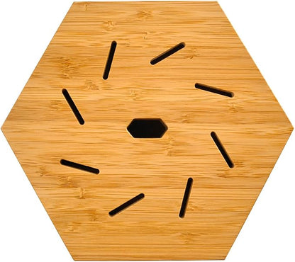 360KB MAX ™ - magnetic rotating knife block - w/top slots, capaciy for 20+ knives - largest in the 360 Knife Block ® family. (Honey Bamboo)
