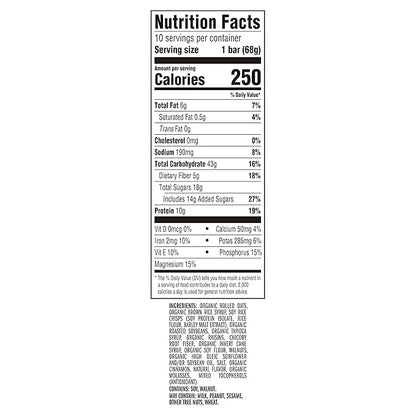 CLIF BAR - Energy Protein Bars - Oatmeal Raisin Walnut - Made with Organic Oats - Energy Bars - Non-GMO - (10 Pack)