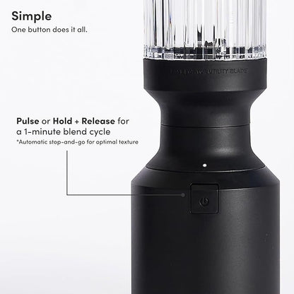 Beast Mighty 850 Plus | Premium Compact Personal Blender | Smoothies, Shakes, Dressings, Sauces | Blends Ice and Frozen Fruit | New XL Vessel | Extra Vessels, Lids and Straws | 850W (Carbon Black)