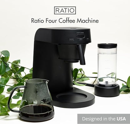 Ratio Four Coffee Machine - Coffee Maker with Removable Water Tank - Drip Coffee Maker with 4 Minute Brew Time - 5-20 Ounce Single-Serve Coffee Maker - 11.5”H x 7.5”W