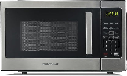 Farberware FM09WEISS Microwave, 0.9 Cu. Ft, Stainless Steel