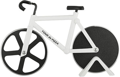 Bicycle Pizza Cutter - TOUR de PIZZA Cutter with Display Stand - White Elephant Gifts, Kitchen Gagdets, Funny Gift Ideas