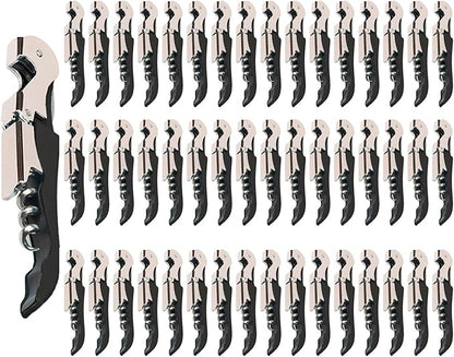 Professional Waiter Corkscrew Wine Openers Set (50 PCS),Upgraded with Heavy Duty Stainless Steel Hinges Wine Key for Restaurant Waiters, Sommelier, Bartenders