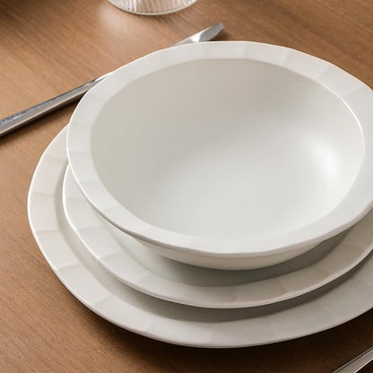 Stone Lain Oasis 4-Piece Pasta Bowl Set Stoneware, White