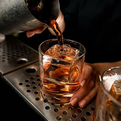 Samuelworld Premium Ice Tray Combo (3 Pack), Large Ice Sphere Maker & New Upgraded Ice Cube Trays, Food Grade, Easy To Use, Spill-Free Integrated Funnels, Whiskey Bourbon Cocktails, Black