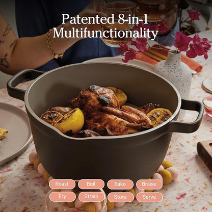 Our Place Perfect Pot - 5.5 Qt. Nonstick Ceramic Sauce Pan with Lid | Versatile Cookware for Stovetop and Oven | Steam, Bake, Braise, Roast | PTFE and PFOA-Free | Toxin-Free, Easy to Clean | Sage