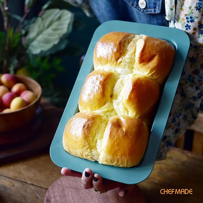 CHEFMADE Bread Loaf Pan, 9.6" x 5.3" Nonstick Meatloaf Pan, Bakeware for Oven Baking，Homemade Bread （Green）