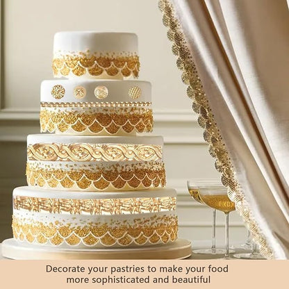 3 Pcs Baroque Silicone Molds Baroque Style Curlicues Scroll Lace Fondant Silicone Mold Scroll silicone Baroque Mold Relief Flower Lace Mould for Wedding Birthday Cake Decoration