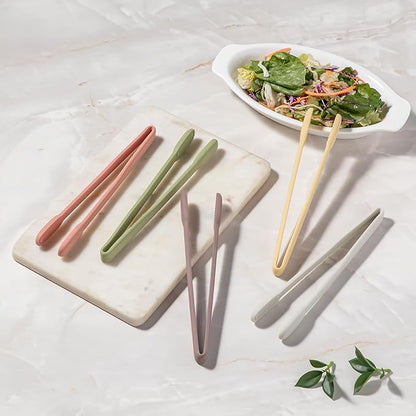 carrotez Silicone Cooking Kitchen Tongs, Anti-Slip,Non-Scratch Serving Tongs 9.25 Inches - Sage Green