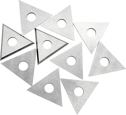 Paint Scraper Carbide Blades Double-Edged Reversible Replacement Blade (1" Triple-Edge Triangle) By LU&MN